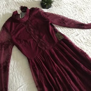 Lace long sleeve dress